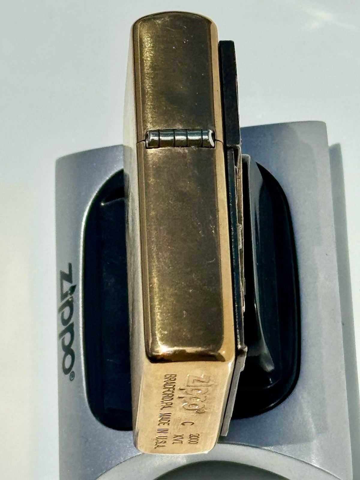 VTG 2000 Zippo Barrett Smythe Space Shuttle Surprise Trick Lighter Brass Unfired