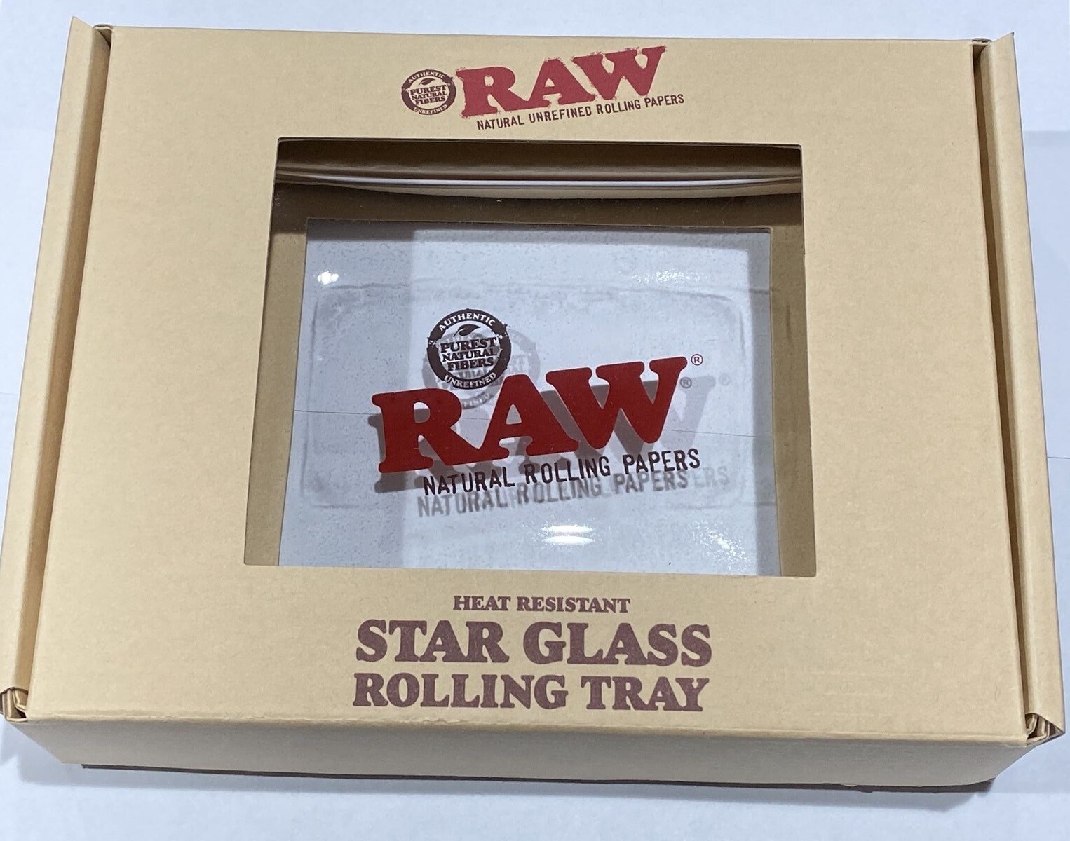 RAW Rolling Papers STAR GLASS ROLLING TRAY – Limited Edition – SIZE: 6″ x 4″