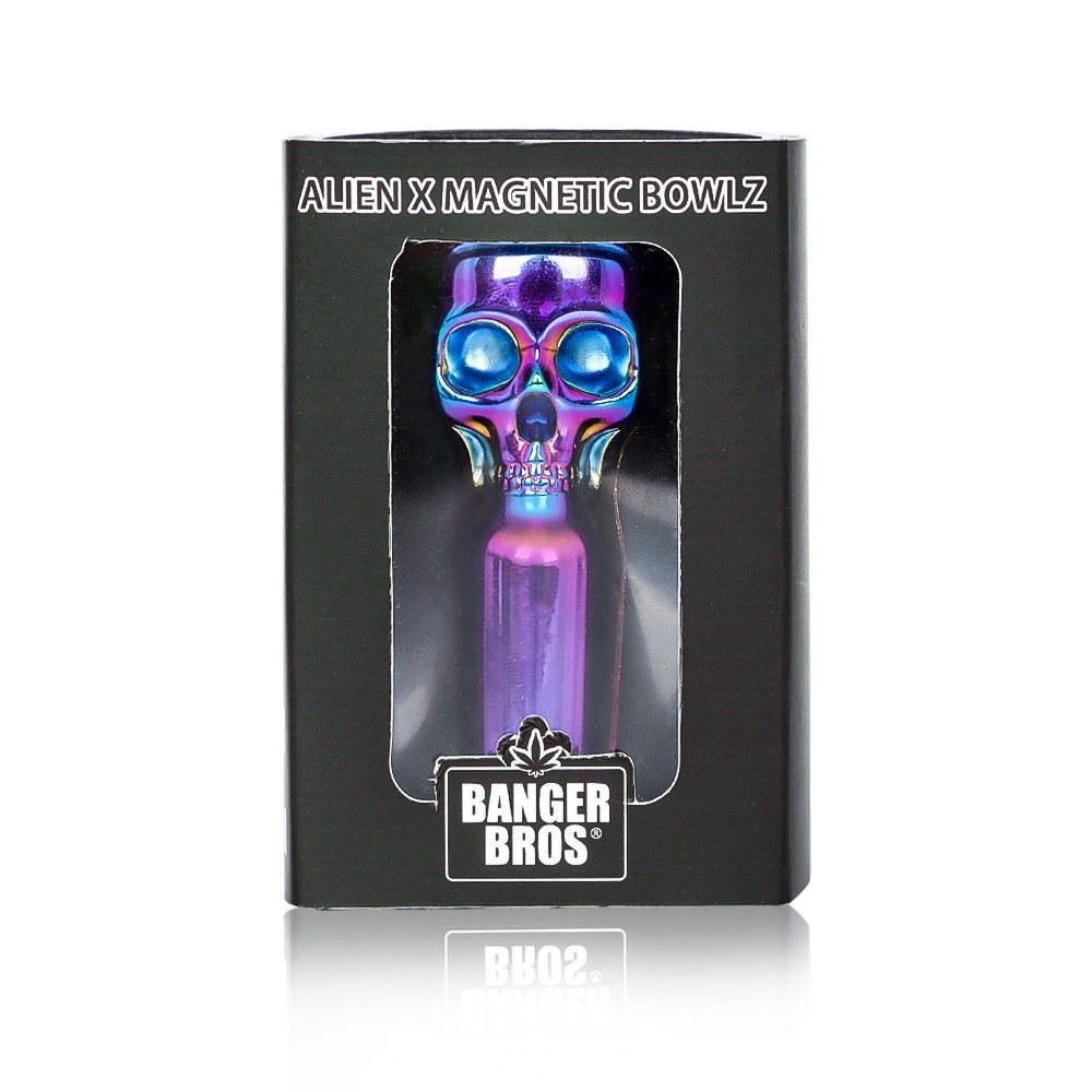 14mm Skull Metal Magnetic Male Bowl for Water Pipe Glass Bong