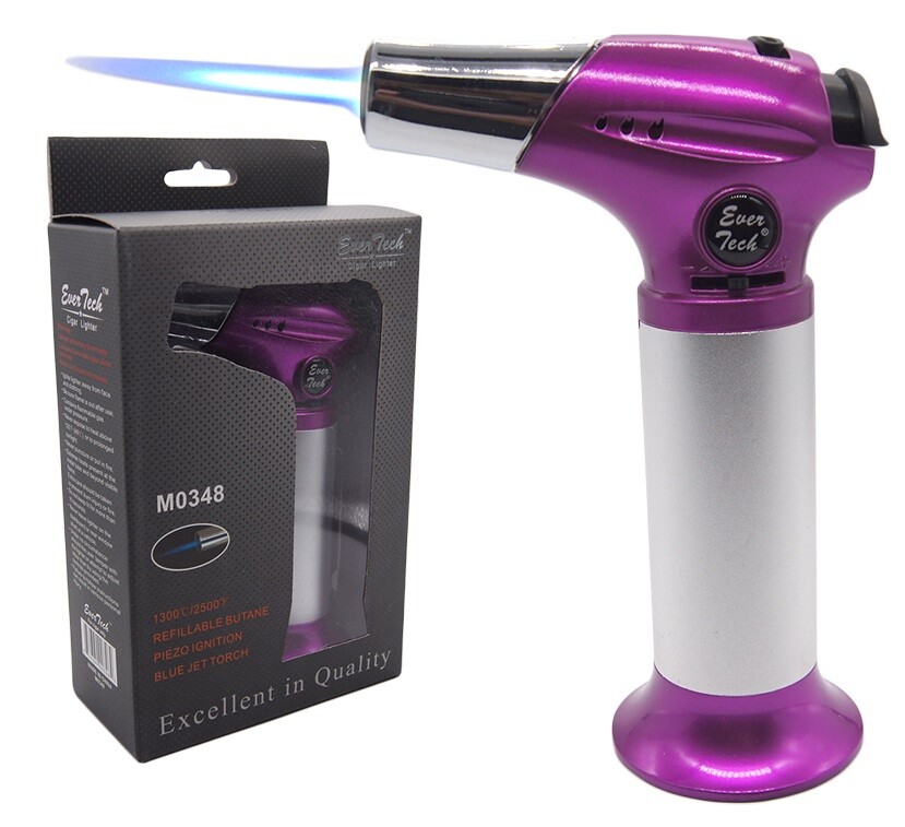 Big Jet Torch Table Lighter Butane Refillable 1300°C/2500°F w/ Ever Tech Box PR