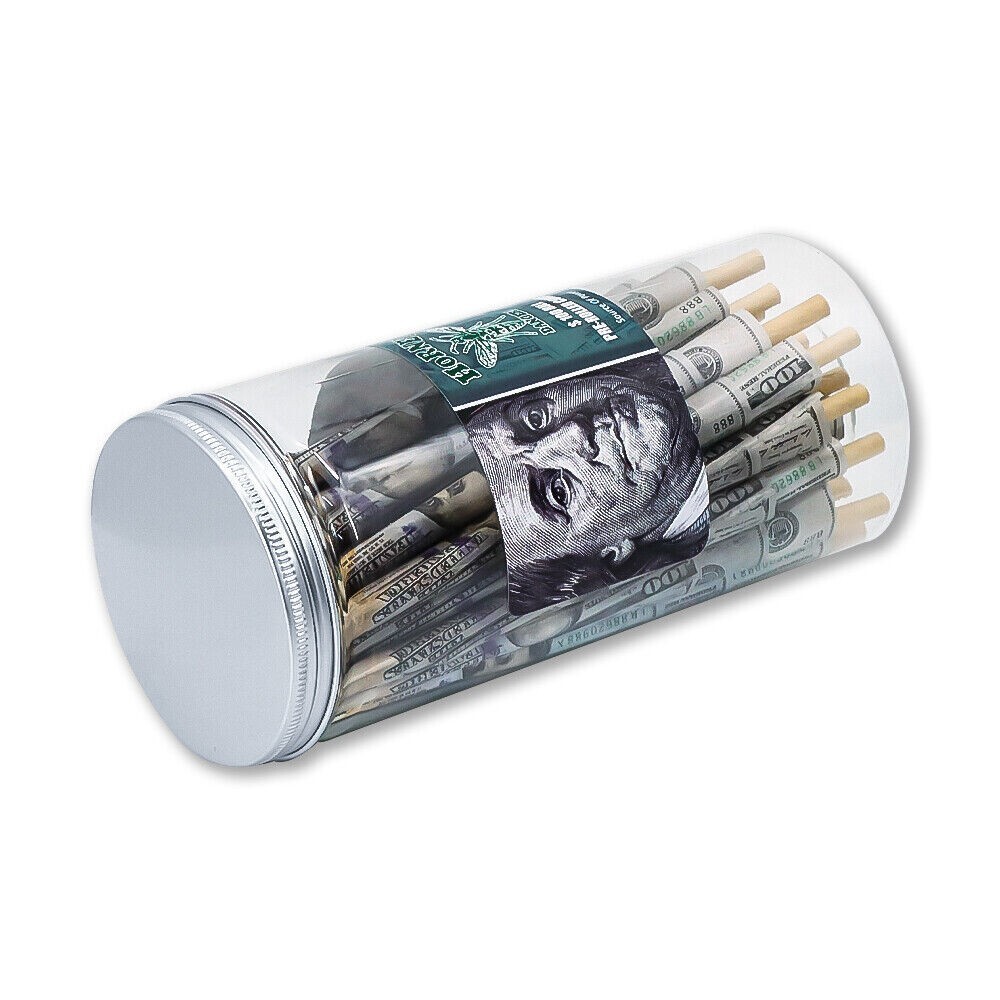 Dollar Bill King Size 100 Cones- Pre Rolled Paper Cones with Filter Tips