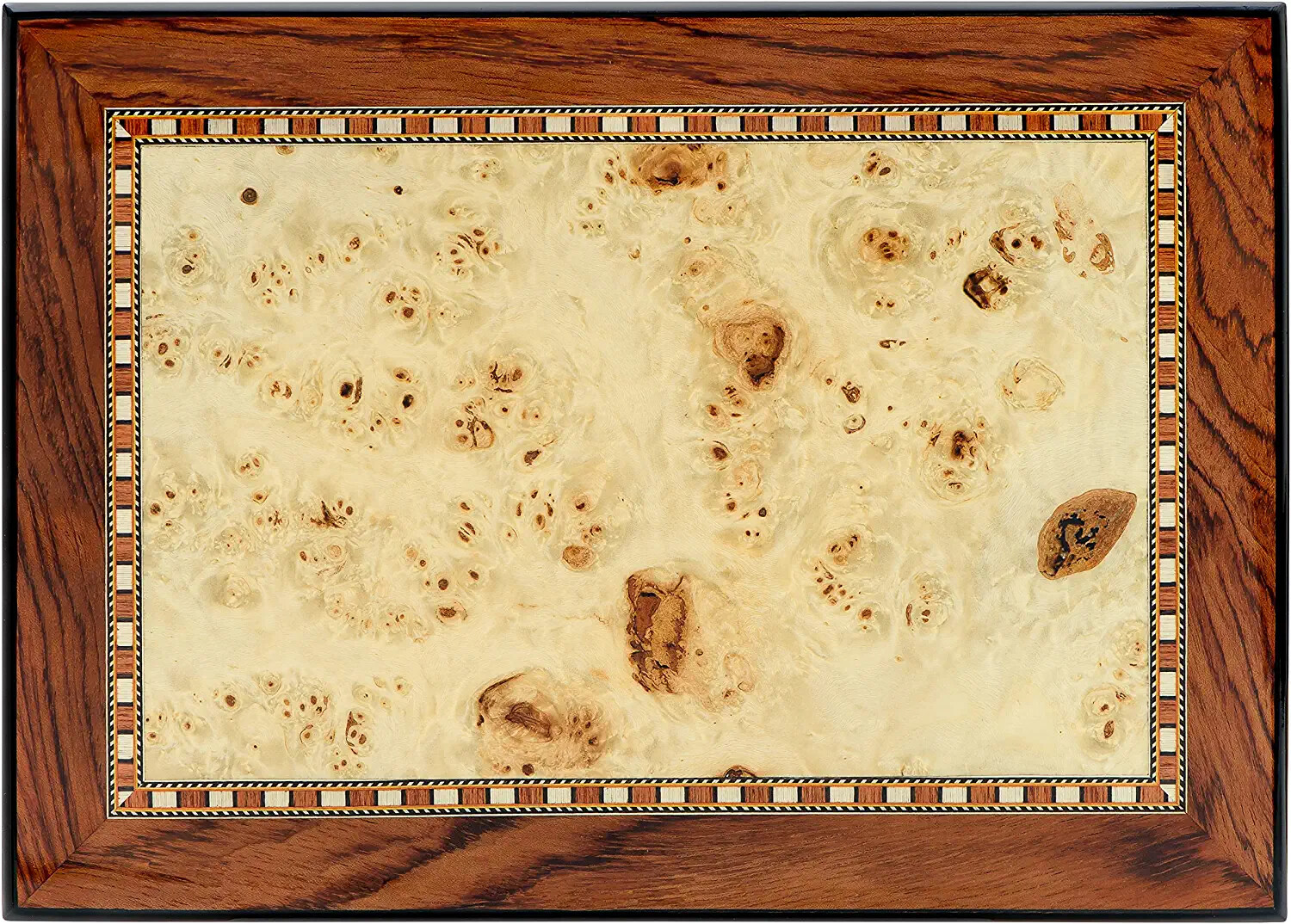 Humidor Supreme Pristina Desktop Cigar Handcrafted Bubinga Wood Mapa Burl