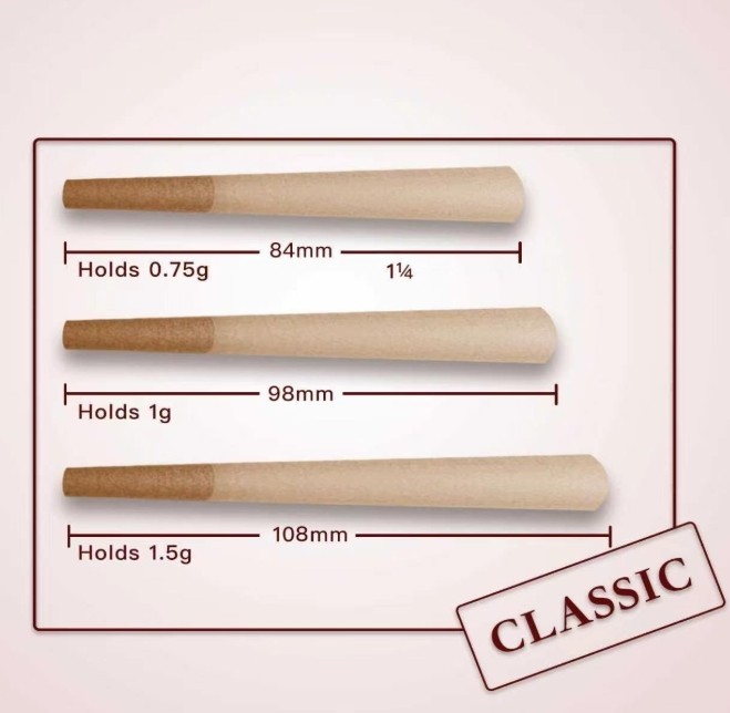 200 Pack 1-1/4 Pre-Rolled Cones – Slow Burn Paper Cones with Tips & Packing Tube