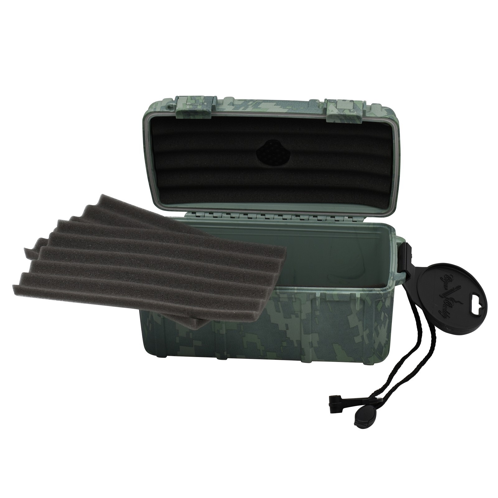 Cigar Caddy Camo 15 Cigar Waterproof Travel Humidor, Digital Camouflage
