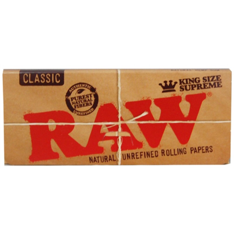 5x RAW Classic King Size Supreme Papers Rolling Smoking Accessory Natural New