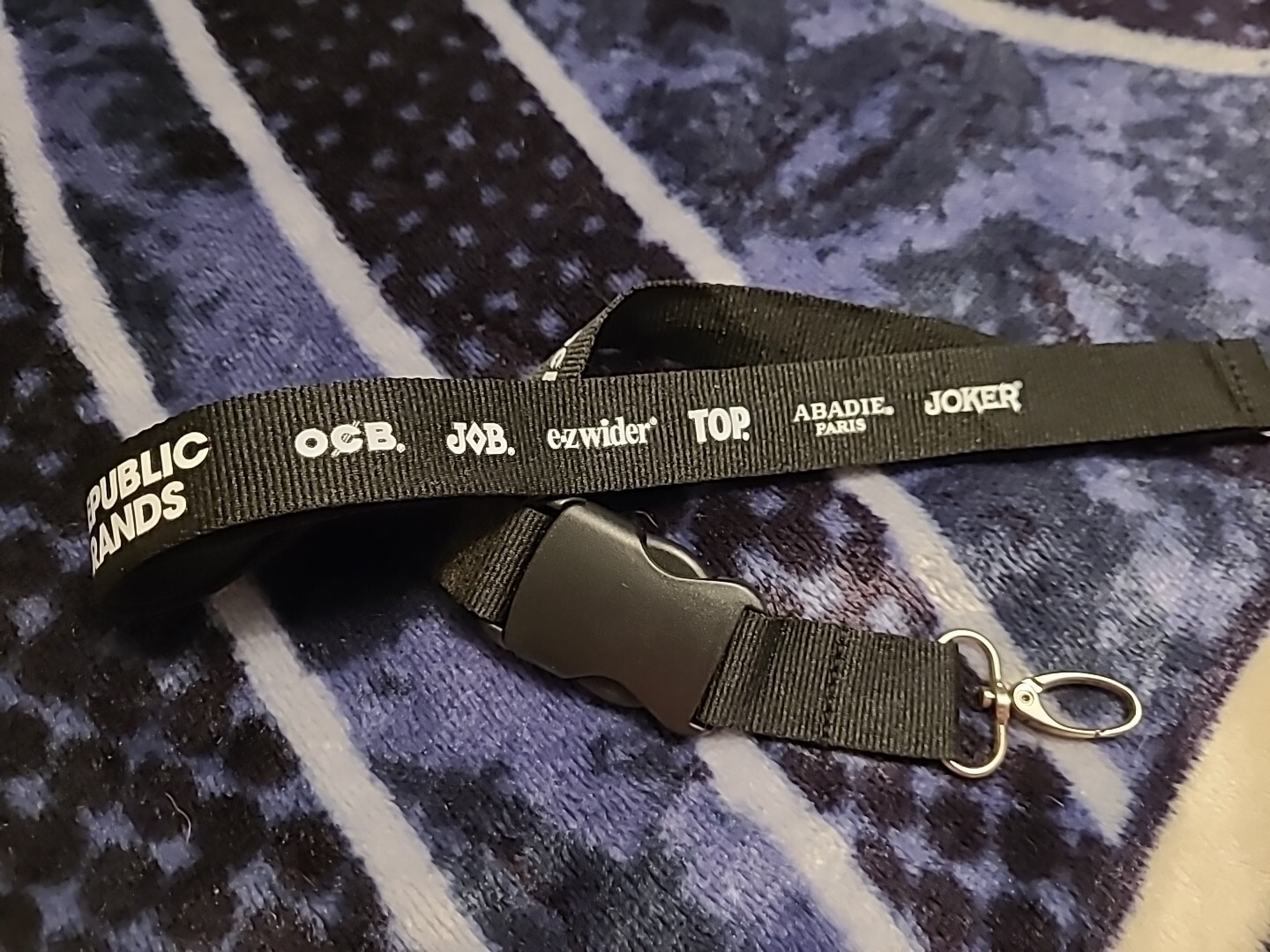 New Republic Brands OCB JOB TOP Joker Black & White Heavy Duty Lanyard Smoke