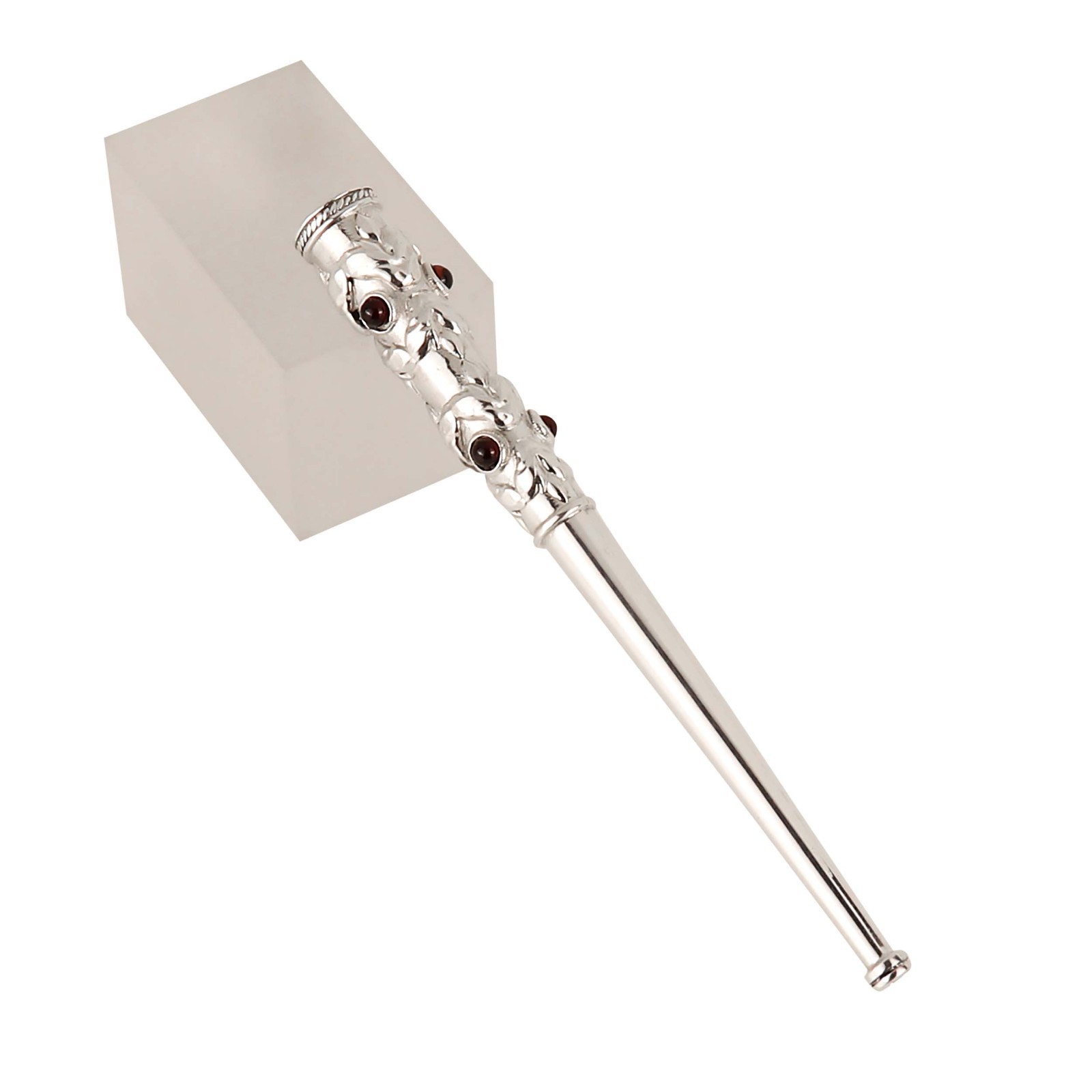 Cigarette holder for Regular Cigarettes with Garnets Made of Stainless Steel