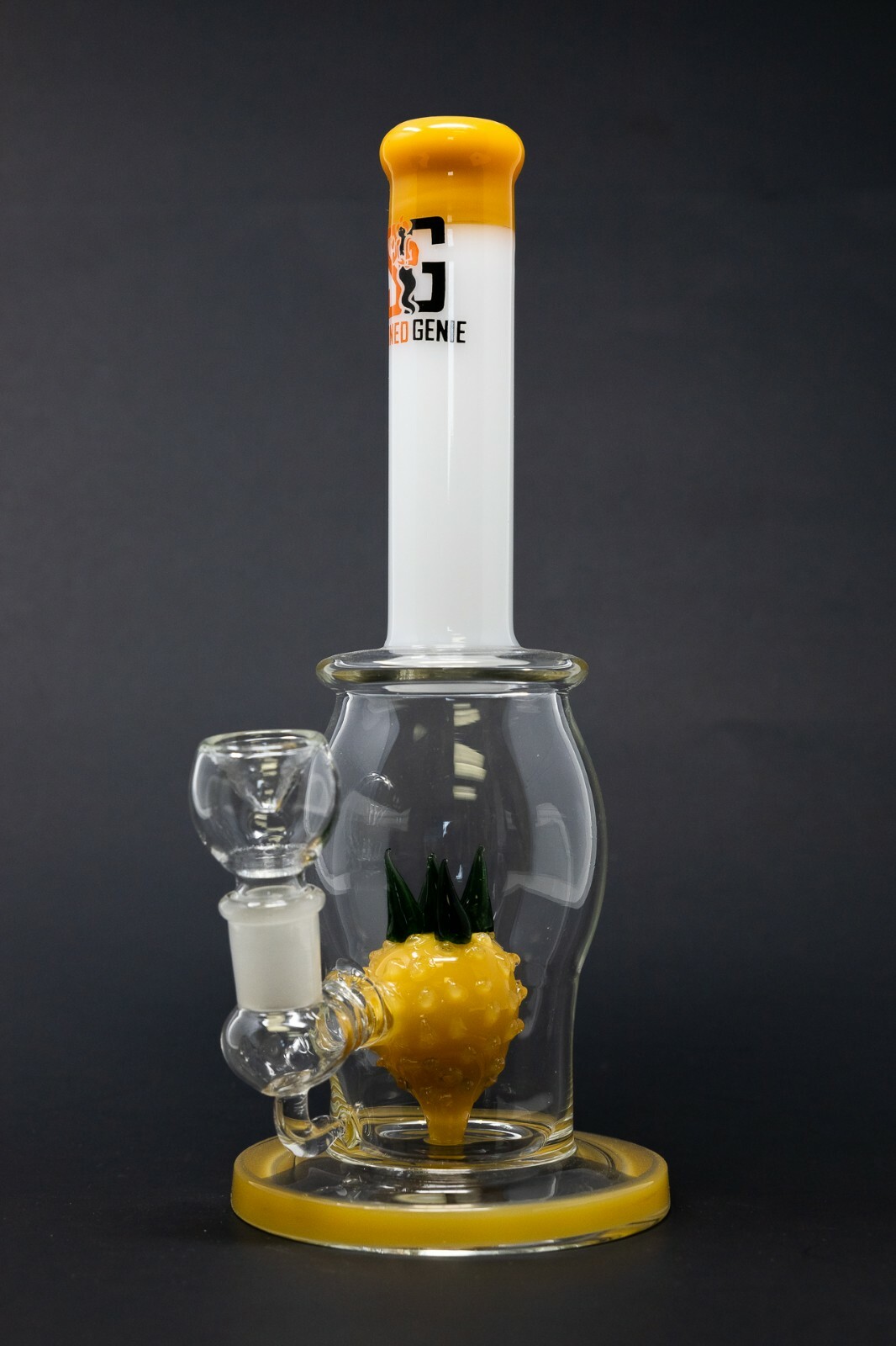 Hookah Water Pipe Heavy Premium Glass 10″ Pineapple White Neck Tobacco Bong