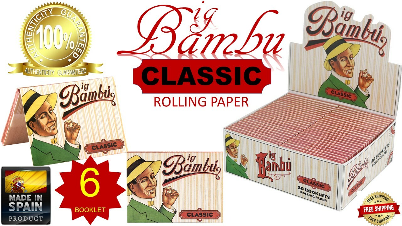 6 Big Bambu 1 1/2″ CLASSIC World’s Finest Rolling Paper 33 Leaves/Book (SPAIN) 6