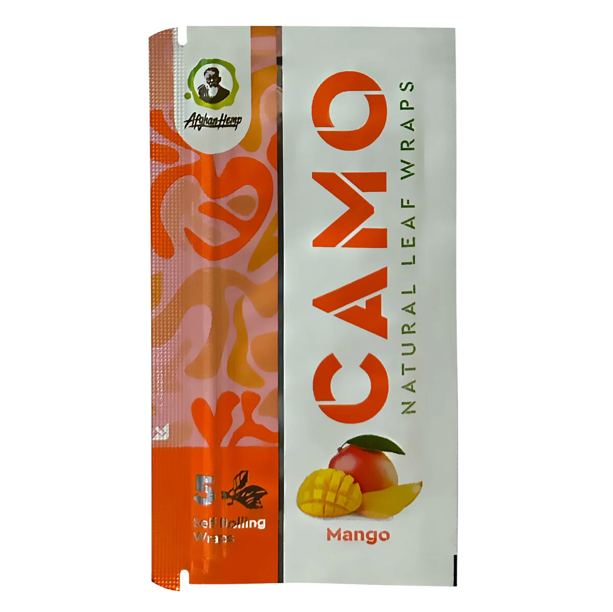 Camo Wraps Natural Leaf Mango Wraps (5 Sheets) – 1 Pouch
