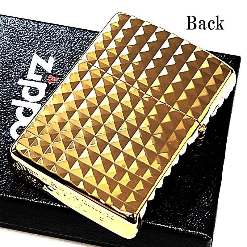 Zippo Armor 4 Face Diamond Cut Gold Chamber Finish Inside Unit Lighter Japan
