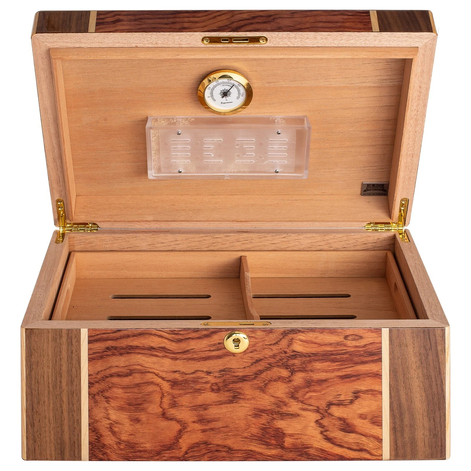 Mapa Burl 685-BUB Cigar Humidor Holds up to 75 Cigars NEW NIB