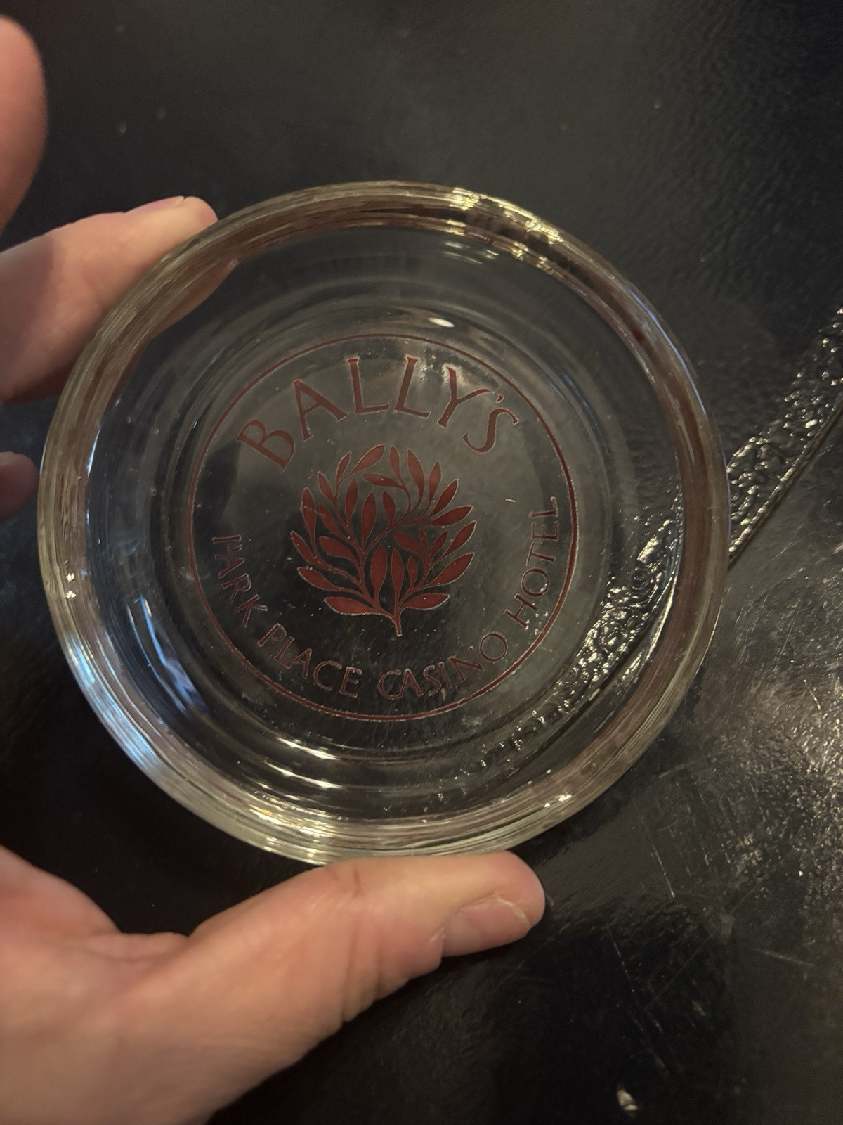 VINTAGE CIGARETTE BALLY’S PARK PLACE CASINO HOTEL ATLANTIC CITY NJ GLASS ASHTRAY