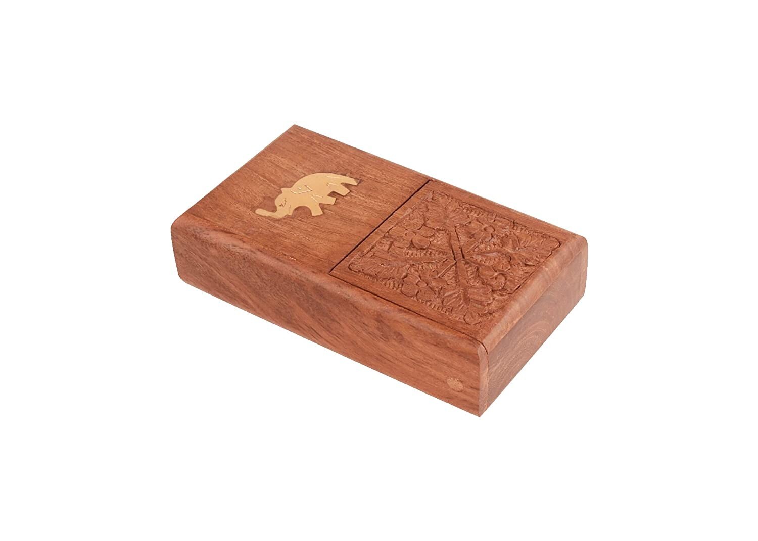 Sheesham Wood Pocket Cigarette Case Holder Stand Perfect to Keep 10 Cigarettes