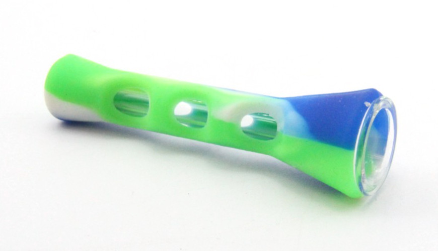 Portable Mini Silicone on Glass Smoking Pipe