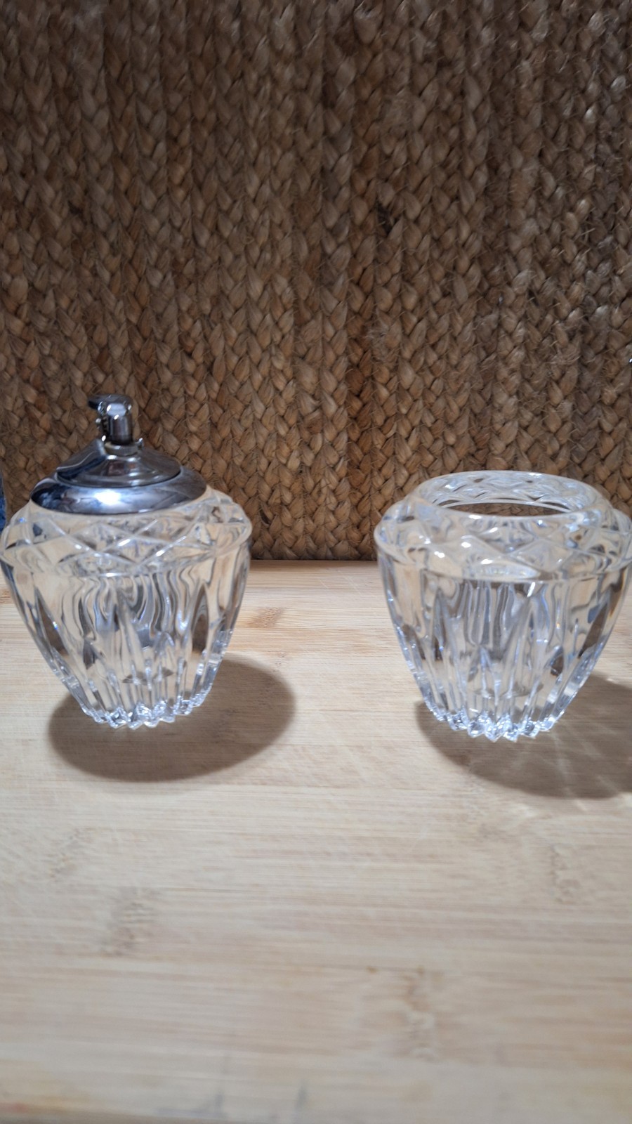 Vintage Princess House 24% Lead Crystal Table Top Lighter. 2 bases.