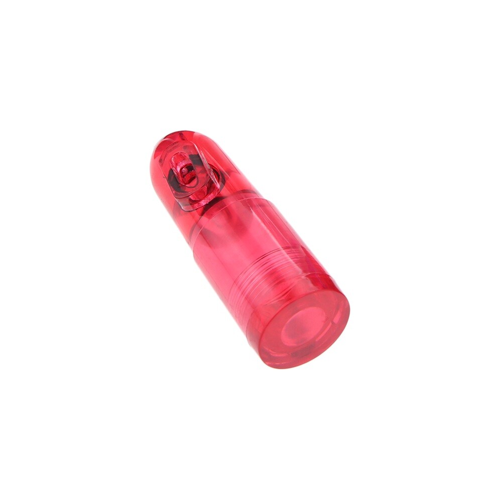 Red Acrylic Plastic Snuff Box Cigarette Tobacco Snuff Storage Bottle 20x49mm