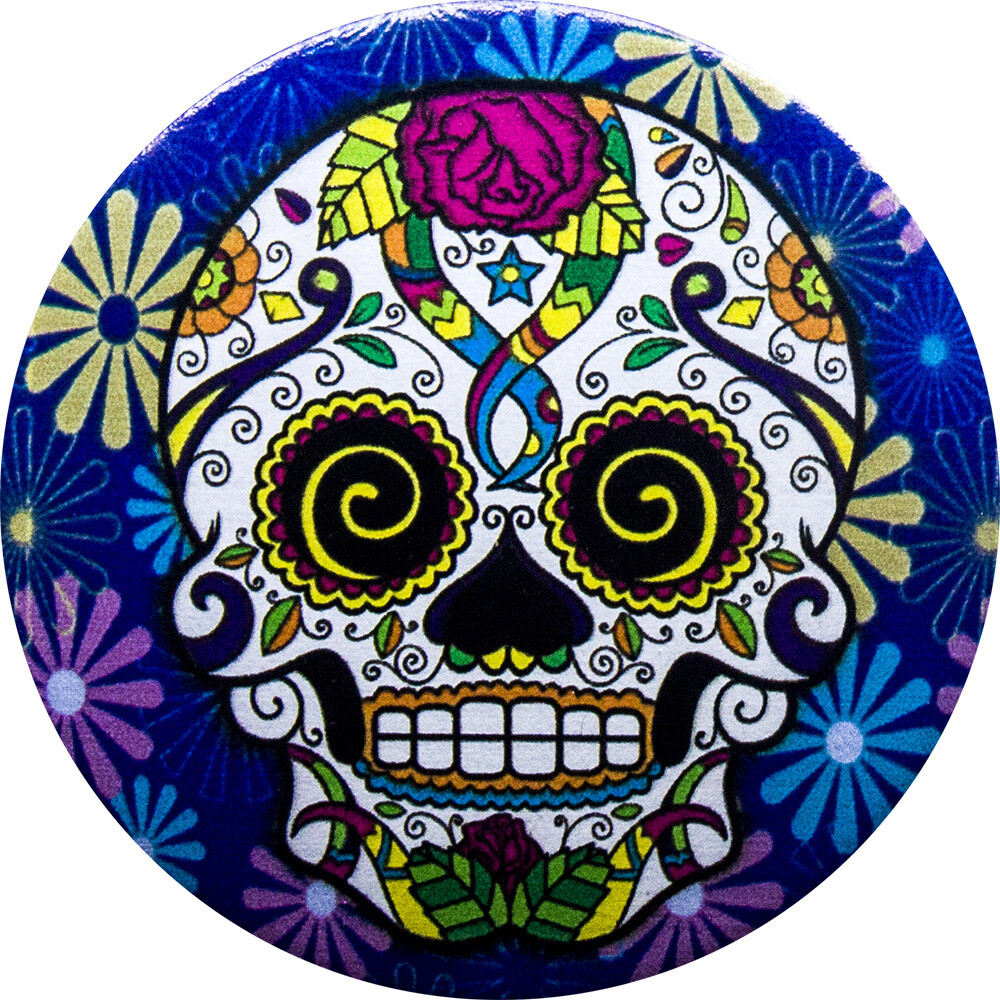 Portable Car Travel Cigarette Cylinder Candy Skull Ashtray Holder Cup LED Light