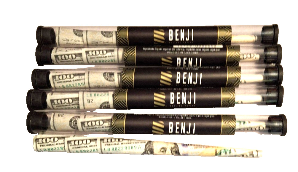 Raw Rolling Cones Benji $100 Bill – 3 Count – 5 Packs
