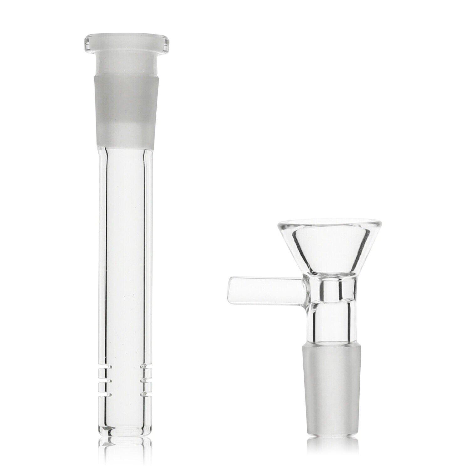 4Pack 3.3inch (insert parts 2.3inch) Hookah Pipe Downstem with 14mm Male Bowl