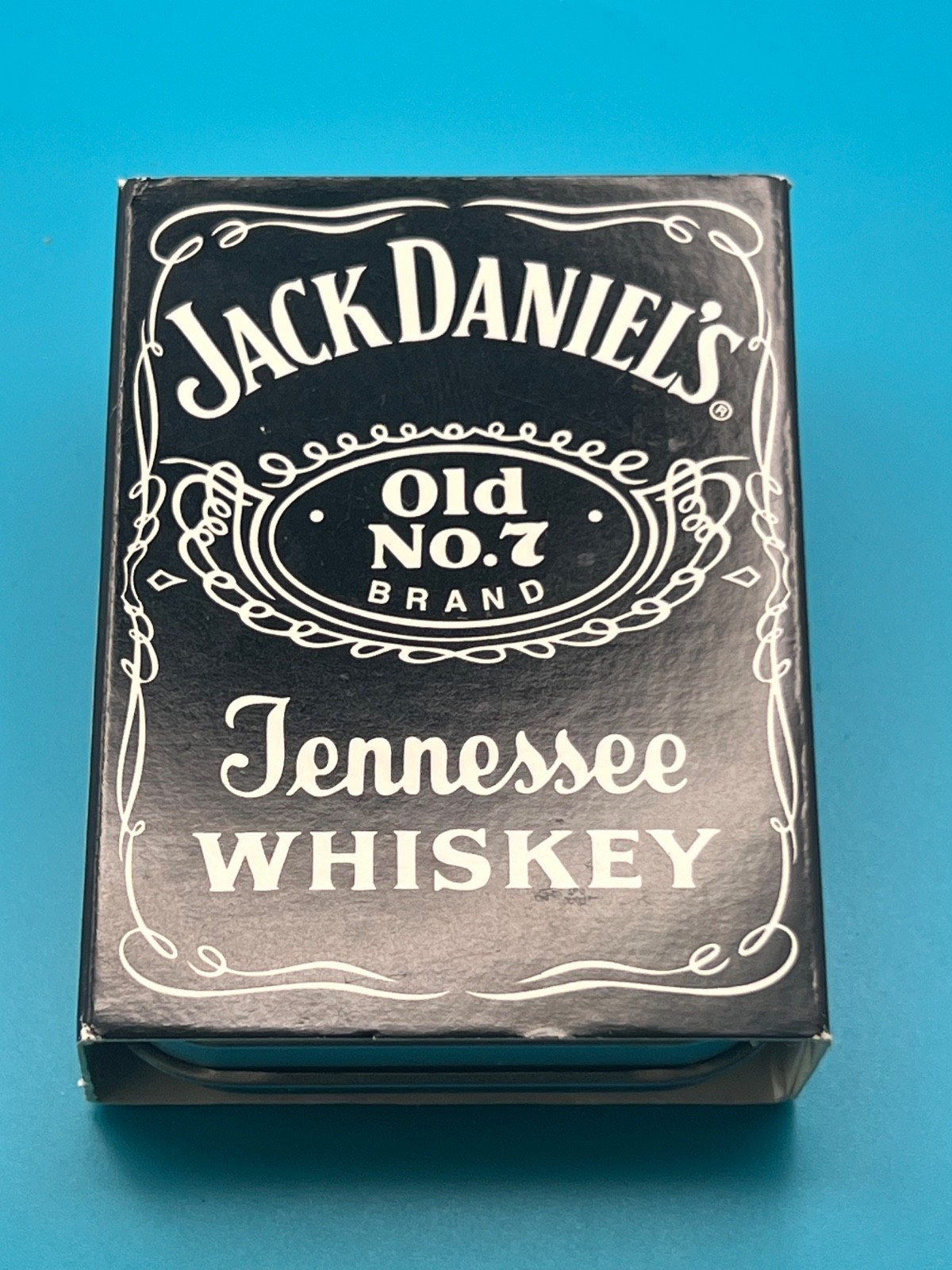 Genuine Brand New 1998 ZIPPO Lighter Very Rare JACK DANIELS No7 Label Grey Case