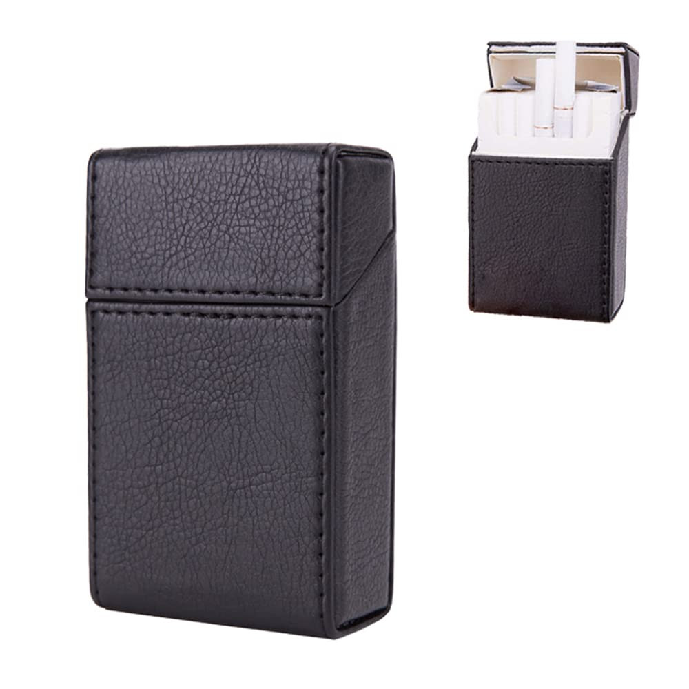 Cigarette Case – Portable PU Leather Storage Box with Flip Top Closure, Holds 20