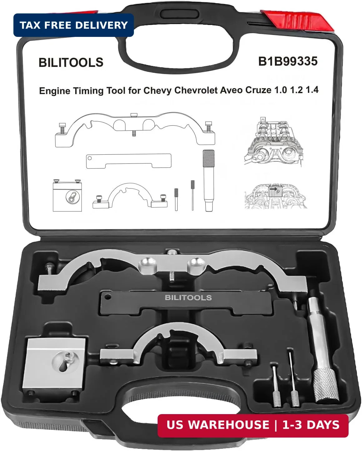 BILITOOLS 1.0 1.2 1.4 L Turbo Engine Timing Tool Kit Compatible with GM Chevrole