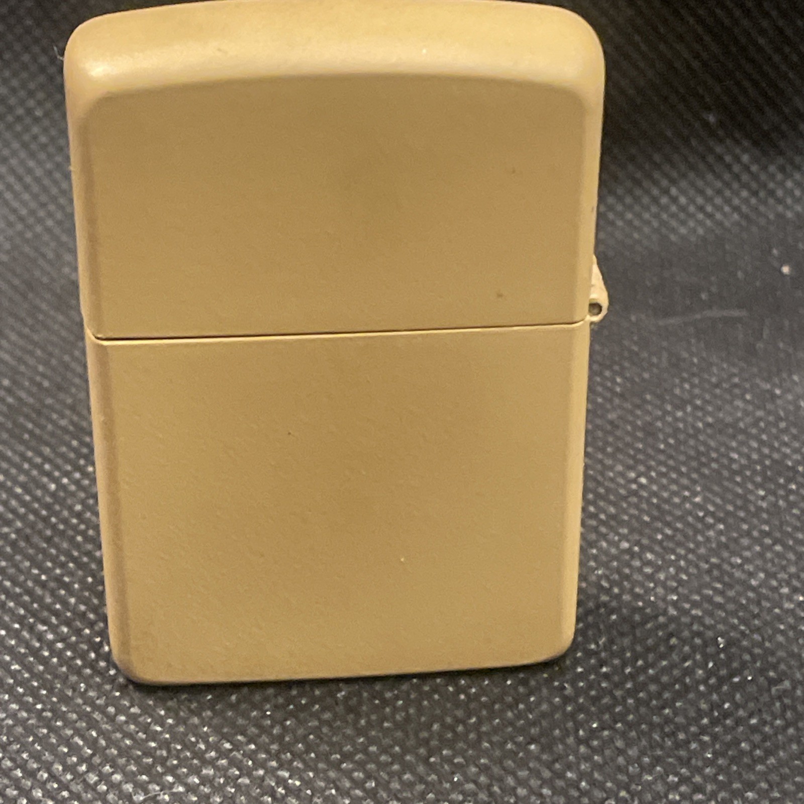 1990 Zippo Lighter Beige Mustard Color Nice Condition Need Flint