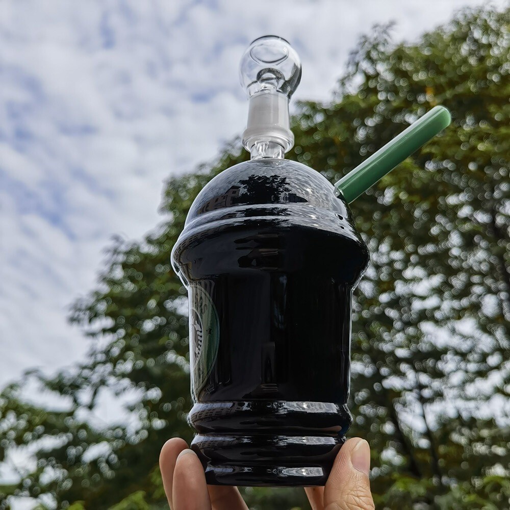 8inch Heavy Glass Bong Coffee Cup Hookah Water Pipe Smoking Pipes Bubbler Bongs