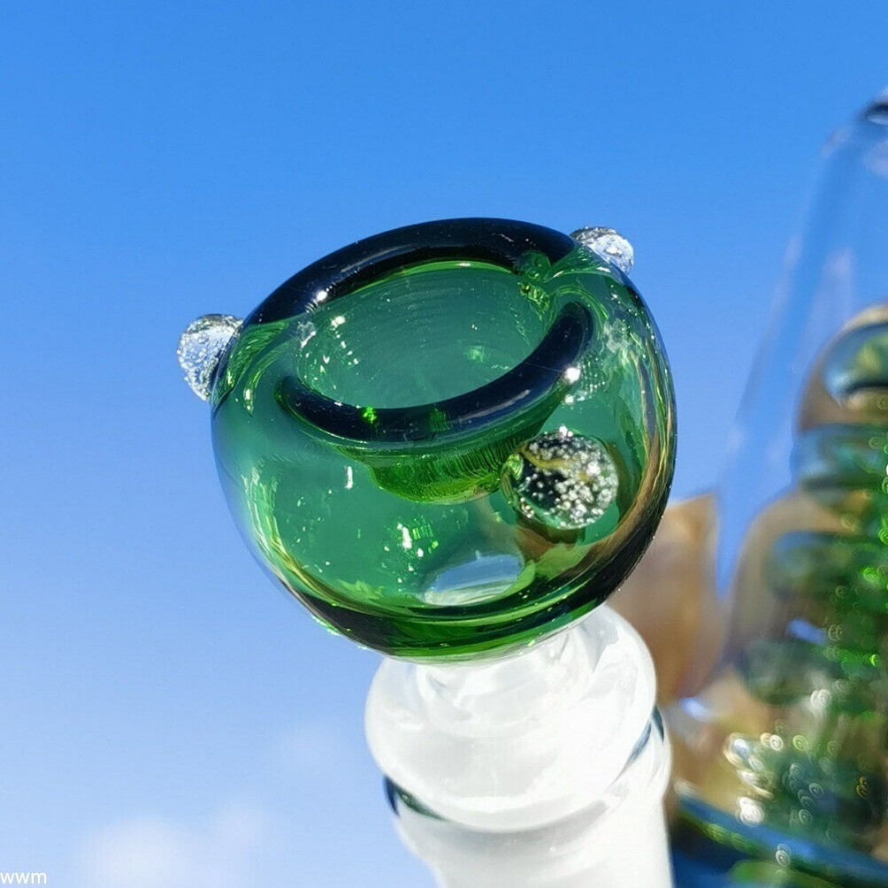 9.5 Inch Heavy Green Glass Hookah Water Pipe Bong Bubbler Smoking Pipe with Bowl