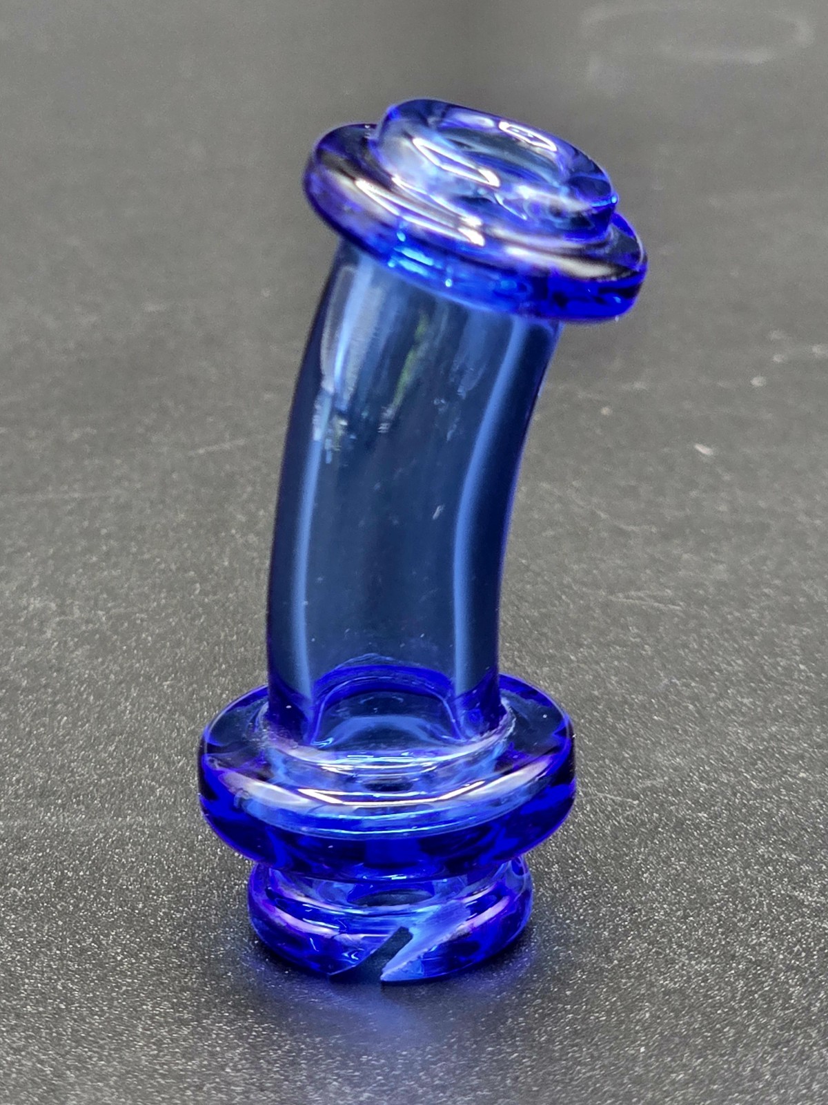 Blue Pivot Glass Tip, Borosilicate American Made