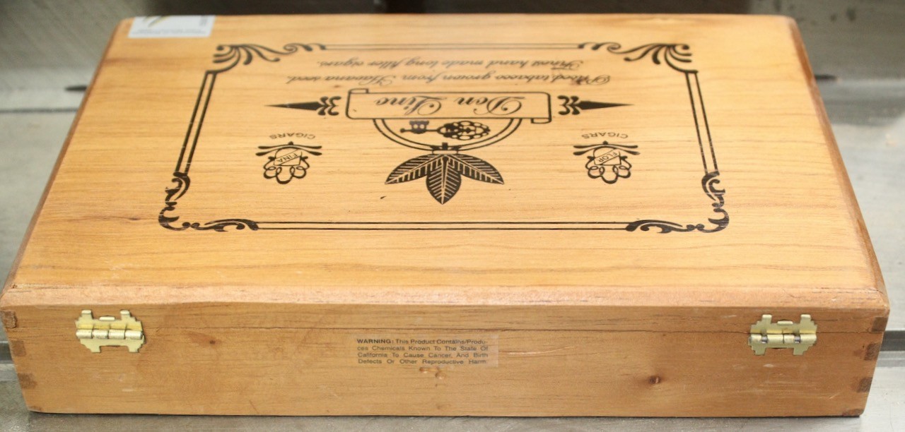 Pack of 9 empty ALL WOODEN Cigar Boxes (sorry, no cigars included!)