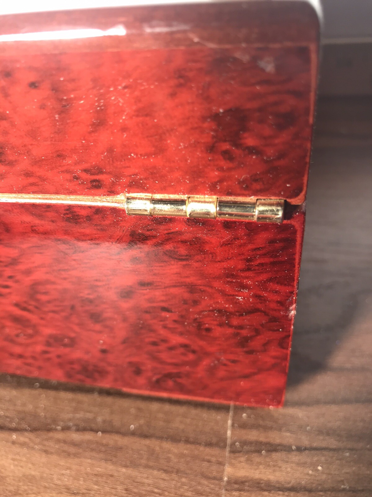 Cherry Wood Glass Top Cigar Humidor Cedar Lined, with Hygrometer With Filter