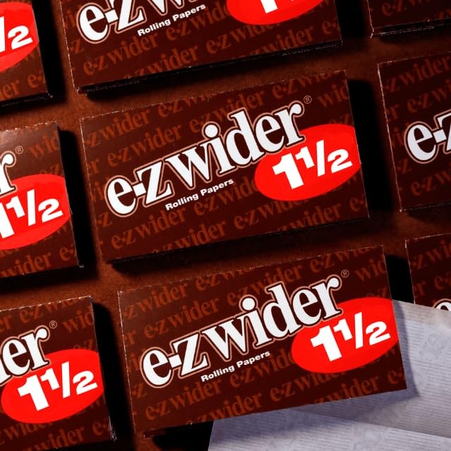 E-Z Wider – 1 1/2″ Classic Brown Rolling Paper – Box of 24 Booklets with 24 L…