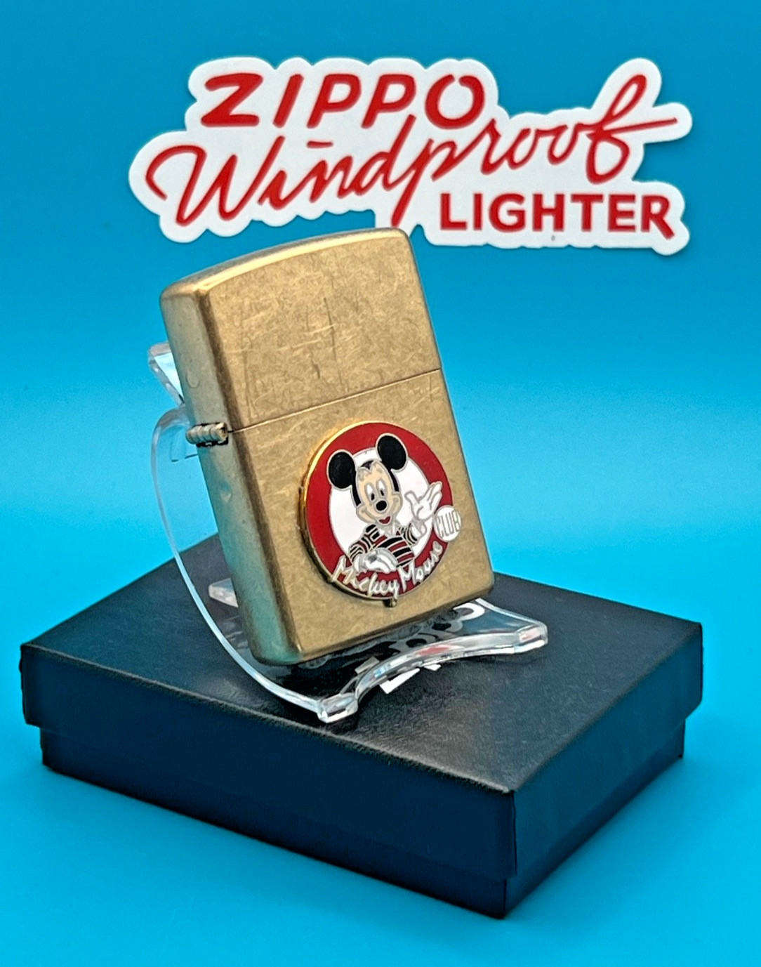 Brand New 2025 ZIPPO Lighter Unique Super Cool MICKEY MOUSE CLUB Custom Emblem