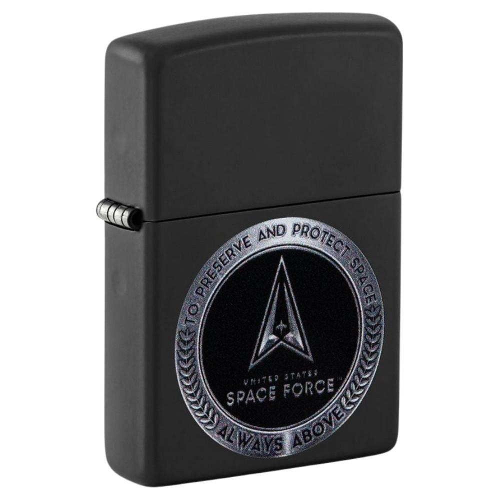 Zippo U.S. Space Force Black Matte Windproof Lighter New Unfilled Gift Box 48548