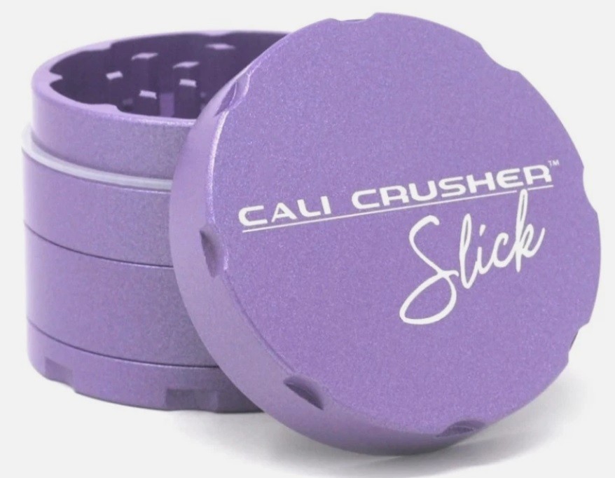 Cali Crusher Slick 4-Piece Herb Grinder Non-Stick Ceramic Coated Purple 2″ – NEW