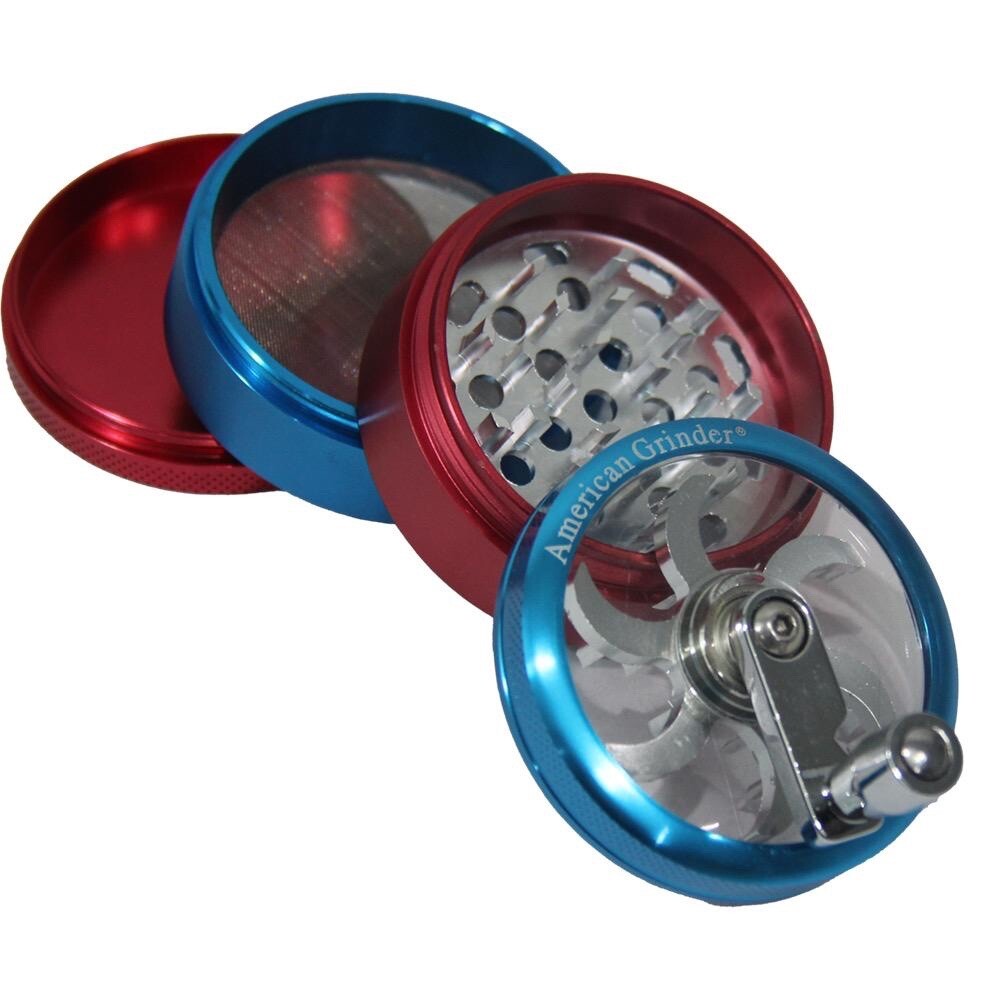 AmericanGrinder®️ 2.5 “(62mm) 4 PCS Crank Handle With Screen And Spoon