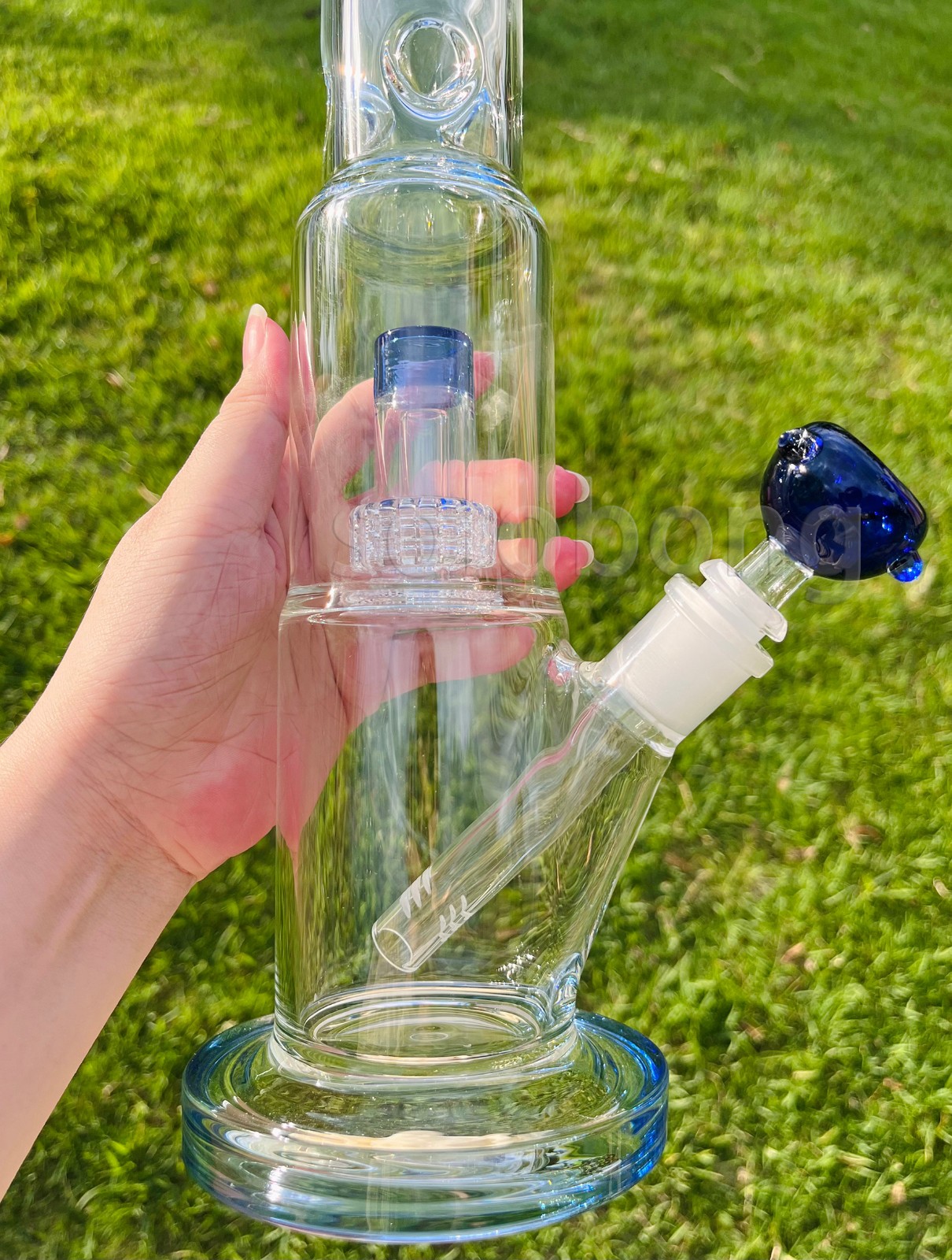 15” Heavy Glass Bong Smoking Hookah Thick Percolate Water Pipe Beaker 14mm Bowl