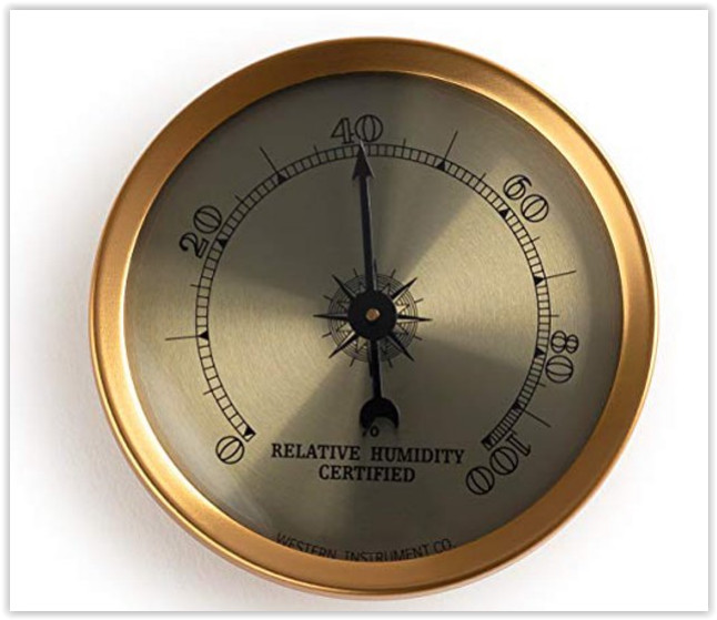 22 Western Humidor ACC-ANALOG Analog Hygrometer Relative Humidity & Temperature