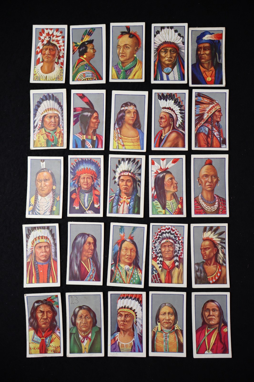 Godfrey Phillips Cigarette Cards Red Indians 1927 Complete Set 25