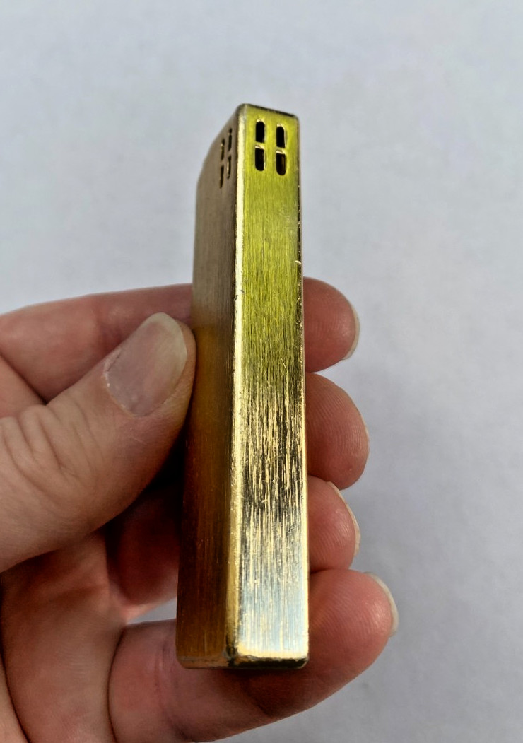Vintage Colibri Gold Tone Cigarette Lighter Swirl Design Engravable