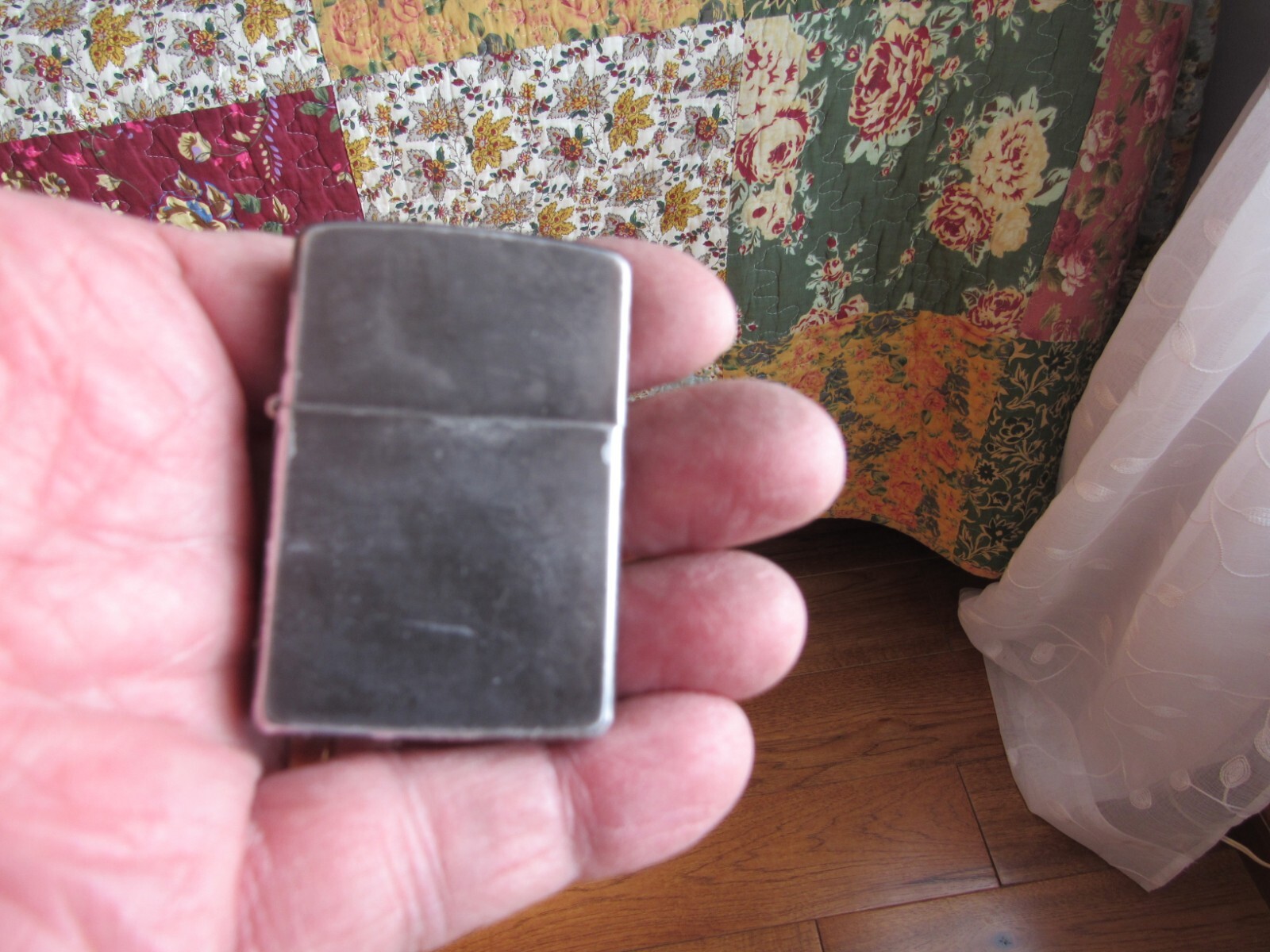 Vintage Pre-Owned Zippo Cigarette Lighter Street Chrome Black Smoke L X