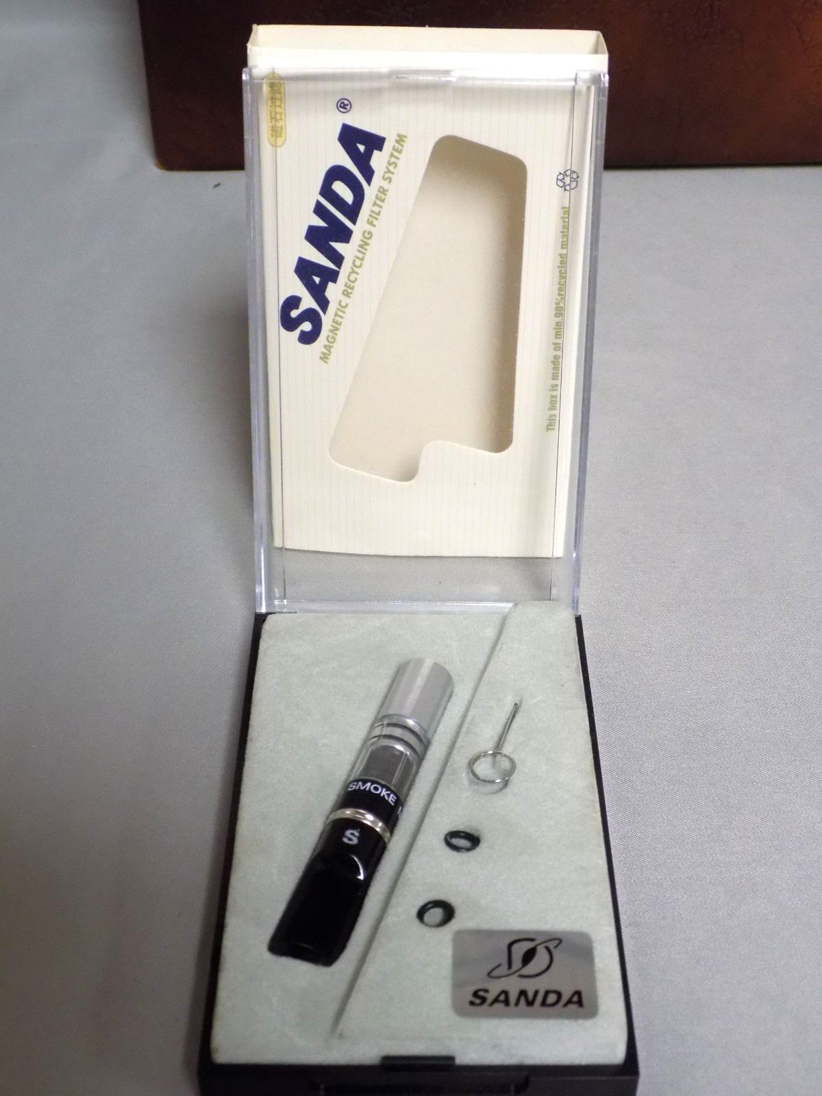 SANDA MAGNETIC RECYCLING FILTER SYSTEM CIGARETTE HOLDER ELIMINATES TAR & NIC NOS