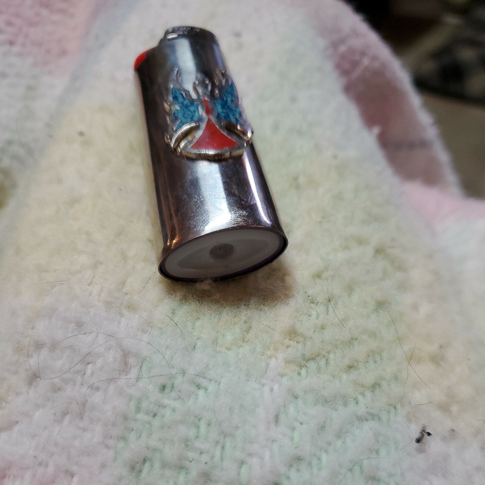 Vtg Lighter Case Thunder Bird Peyote Turquoise Coral Western Cover Holder fo Bic