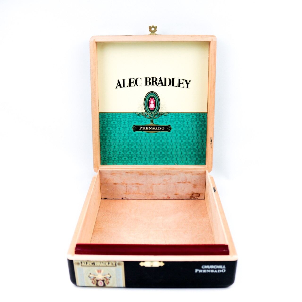 Alec Bradley Churchill Prensado Empty Wood Cigar Box 8″ x 7″ x 2.5″