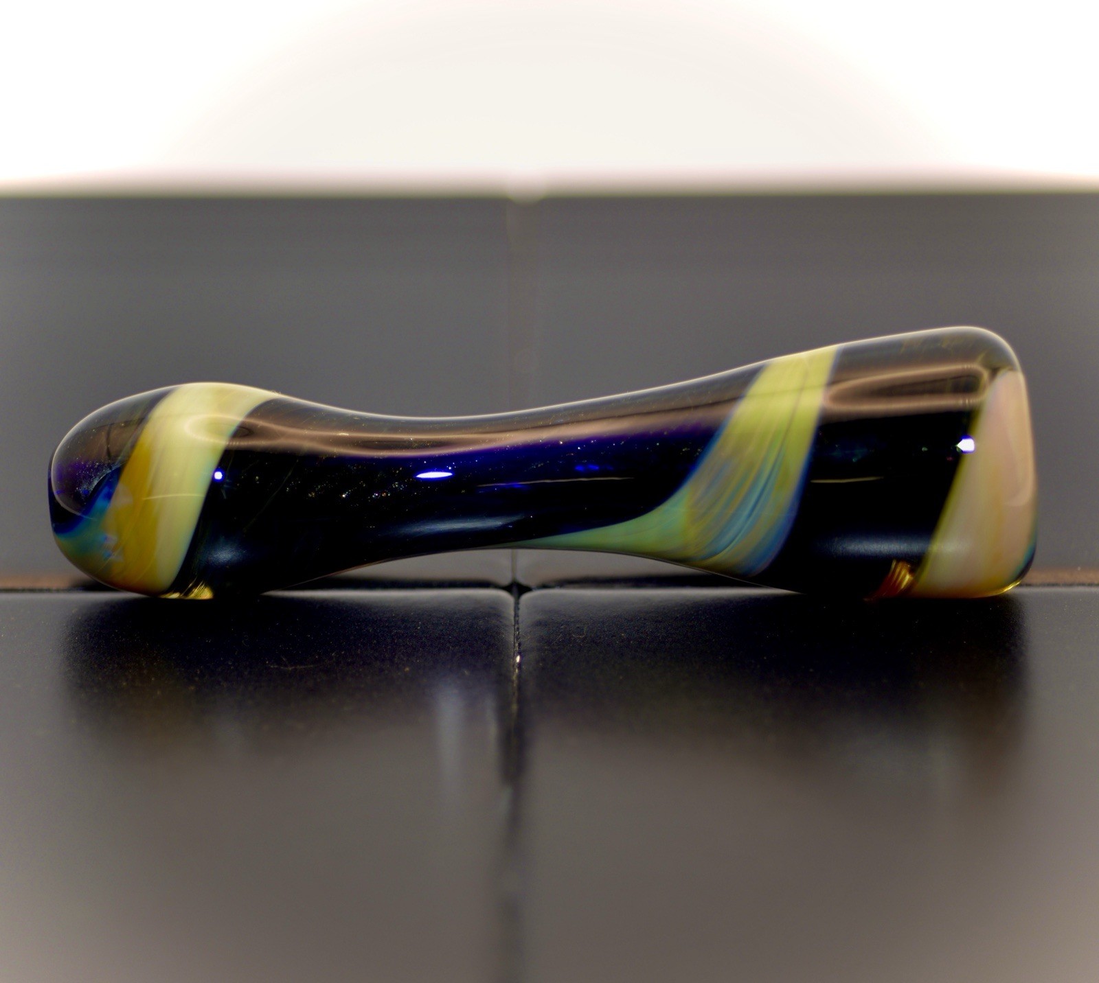 Borosilicate Glass Silver-Fumed Chillum GreenLeaf Glass Studio Unique 1 of 1