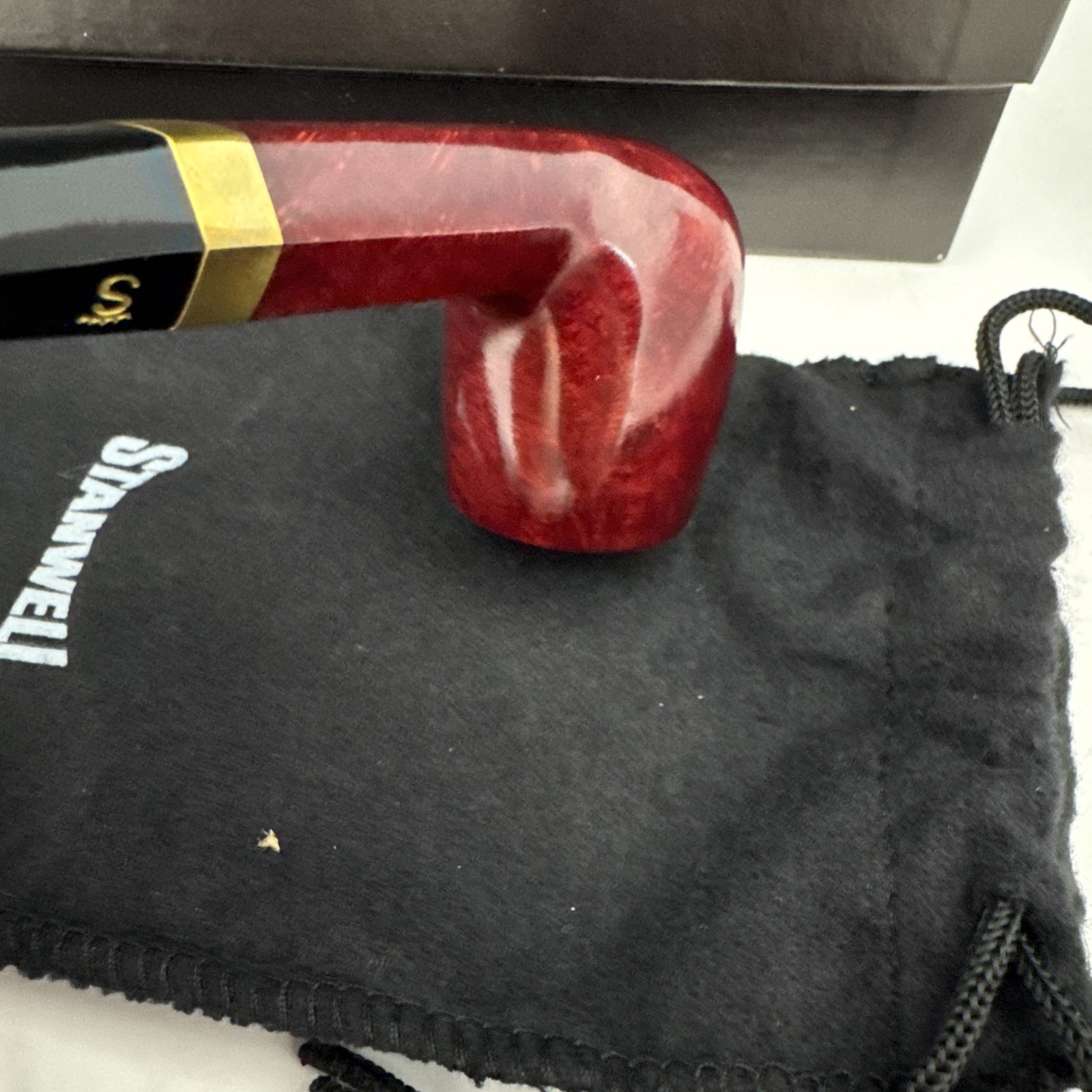 Stanwell Featherweight Red Polished 199 Smooth Briar Tobacco Pipe – New