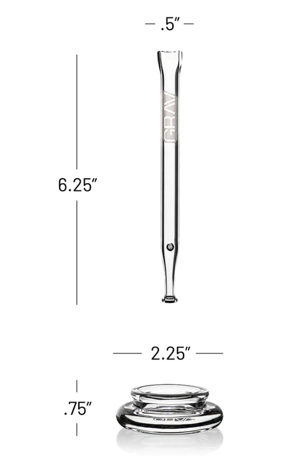 GRAV Straw and Dish Set Quartz Glass *SHIPS ASAP*