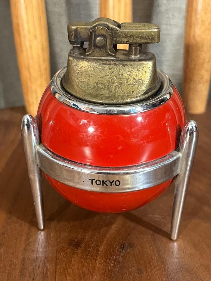 Vintage Sputnik Rocket Tabletop Oil Lighter Atomic 50’s For collectors